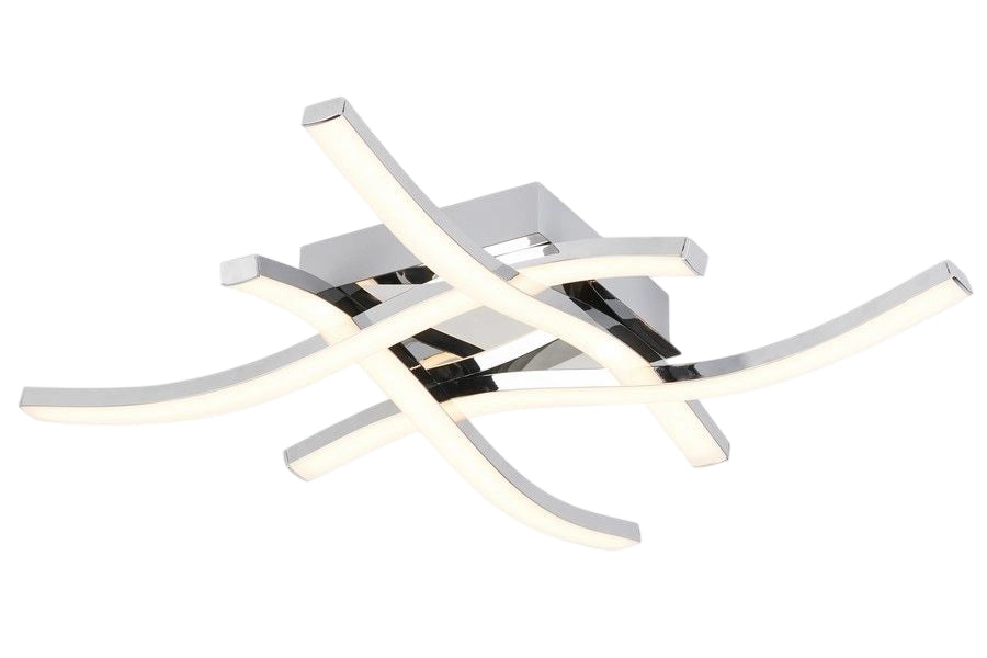 Plafoniera LED Reality Bradox cromata 22W 4luci 45cm