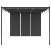 Gazebo da Giardino con Tenda Laterale-Tenda da giardino 4x3x2,25 m Antracite