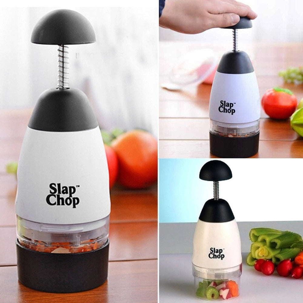 Trade Shop - Taglia Verdure Slap Chop Frulla Trita Tritatutto Ortaggi Lame Rotanti Verdura -