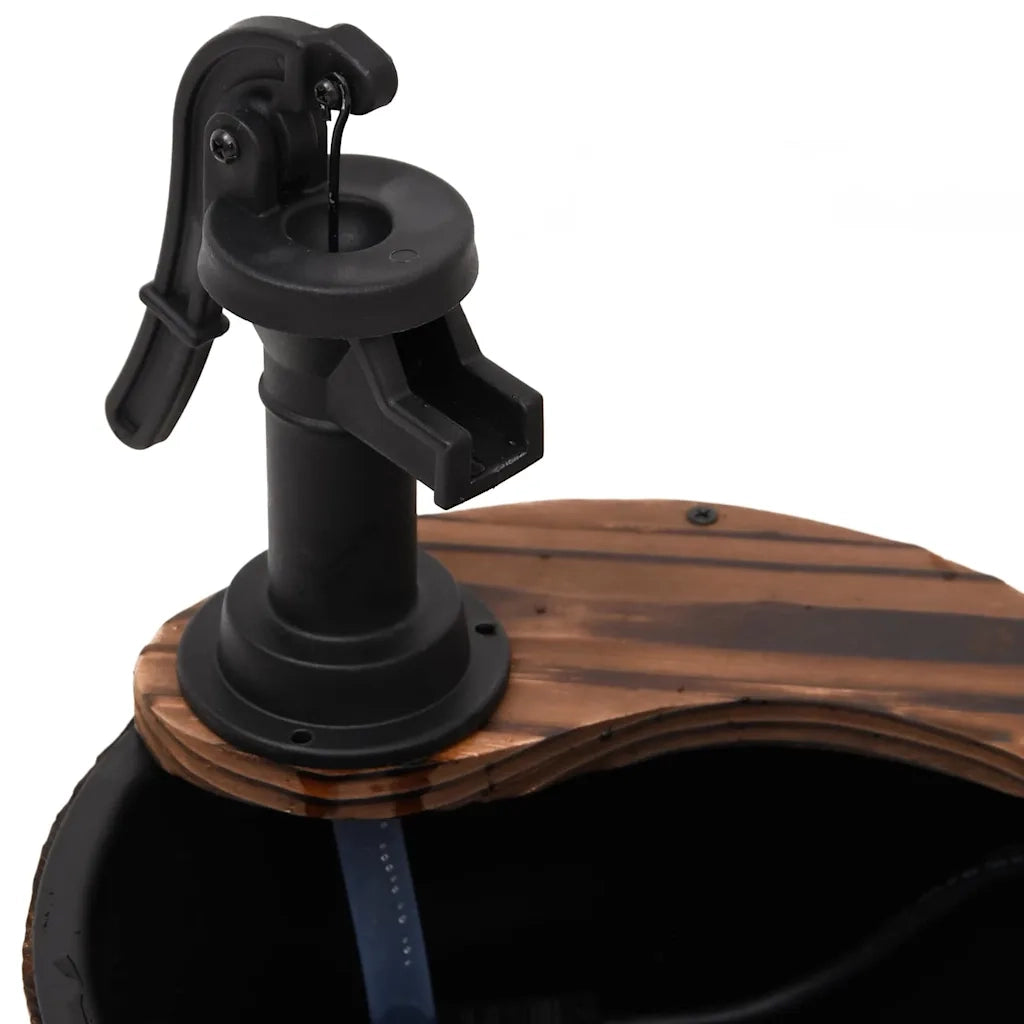 Fontana d'Acqua con Pompa 28x28x34,5 cm Legno Massello di Abete 363334