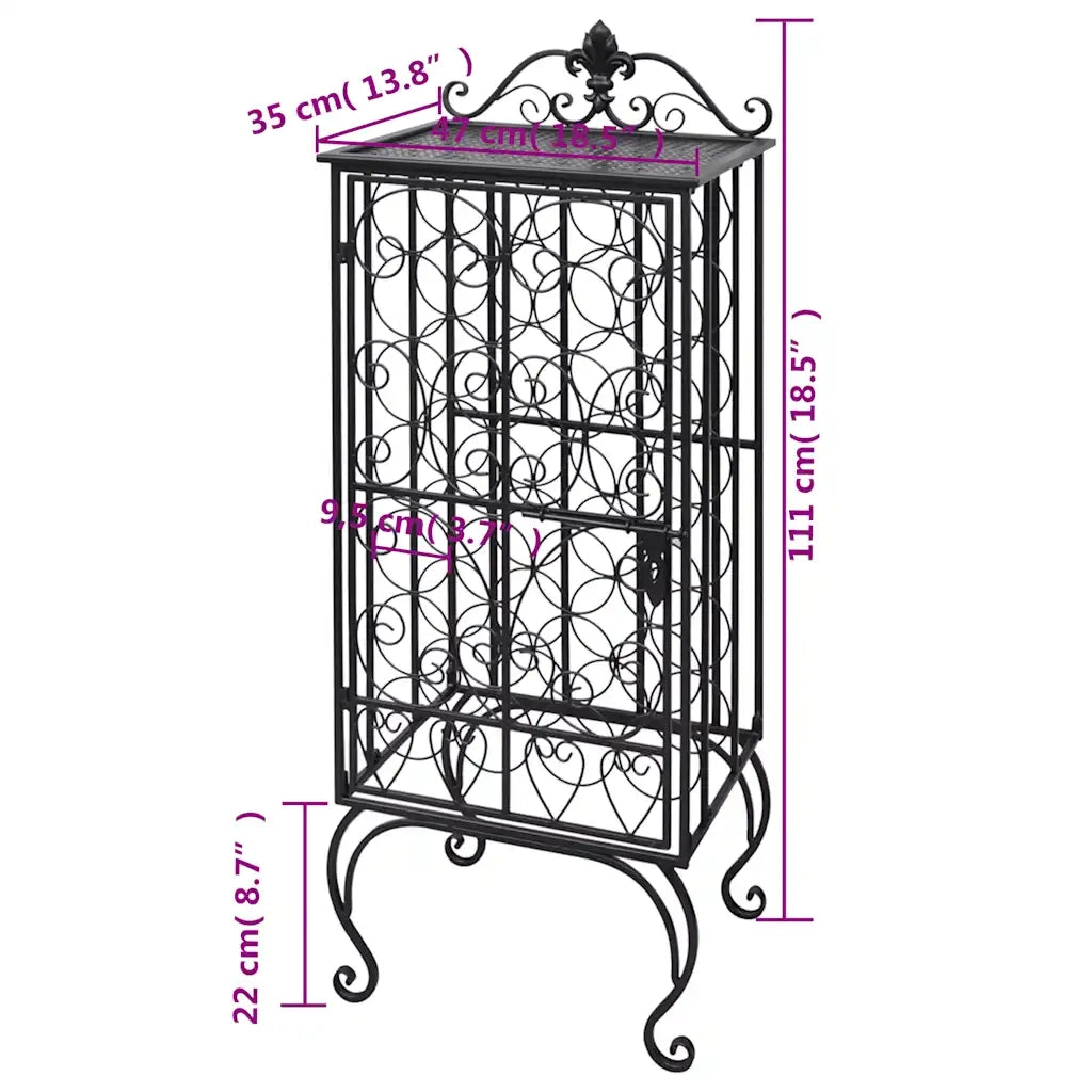 Portabottiglie per 28 Bottiglie di Vino in Metallo  cod mxl 40101