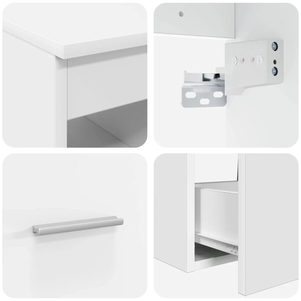 Set di mobili per il bagno 2 pz Bianco Legno ingegnerizzato 3403936