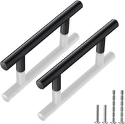 Maniglie per armadi da cucina in acciaio inossidabile - 20 pezzi - nero lucido - design moderno