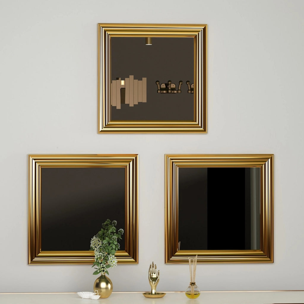 Ferno, Specchio Modulabile, 40x40h cm oro