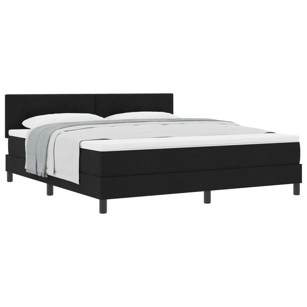 Letto a molle con testiera Nero 180 x 200 cm Tessuto 3338708