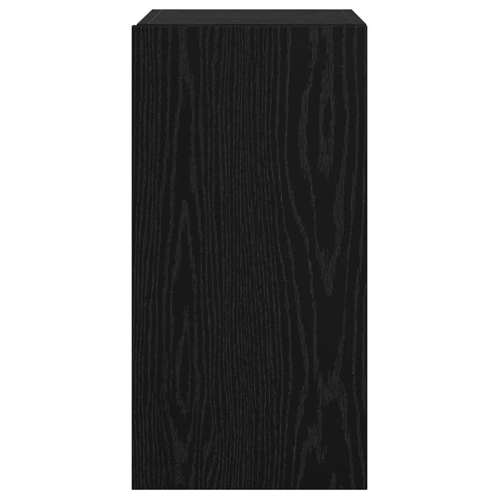 vidaXL Mobile TV da Muro 2 pcs Rovere nero Legno multistrato