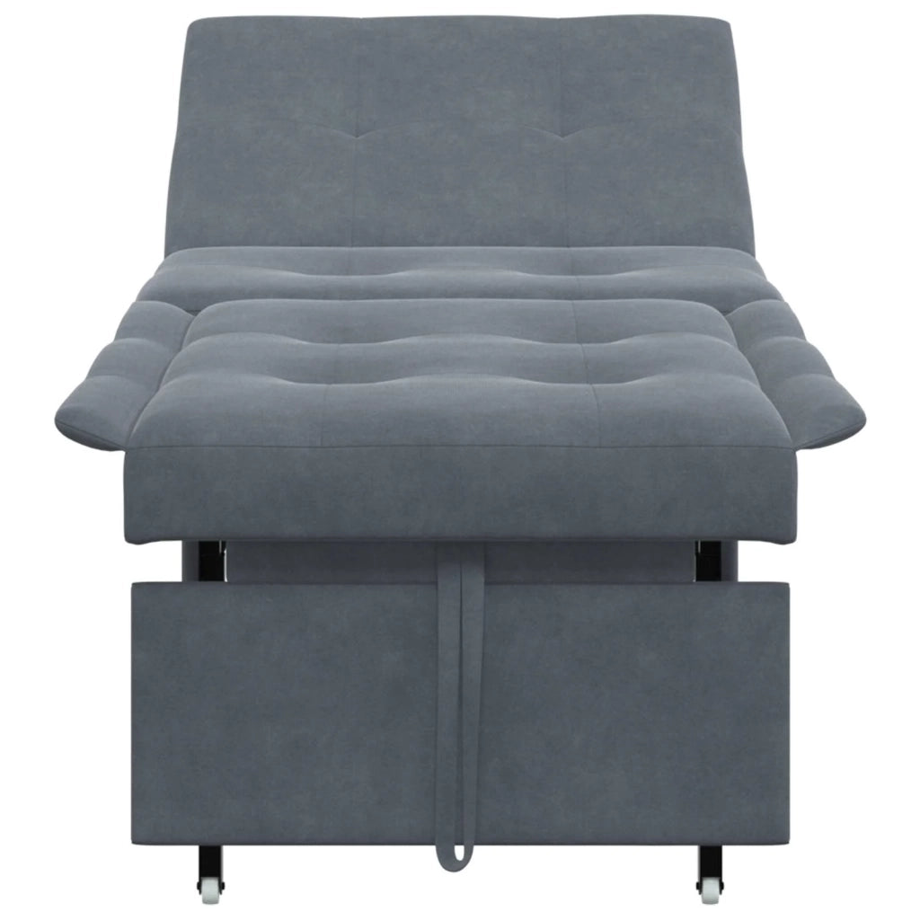 Divano letto-Sofa Letto-Daybed Grigio scuro 194 x 67 x 82 cm Velluto