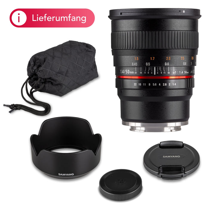 Obiettivo MF 50mm F1,4 compatibile con Sony E, accessori macchina fotografica