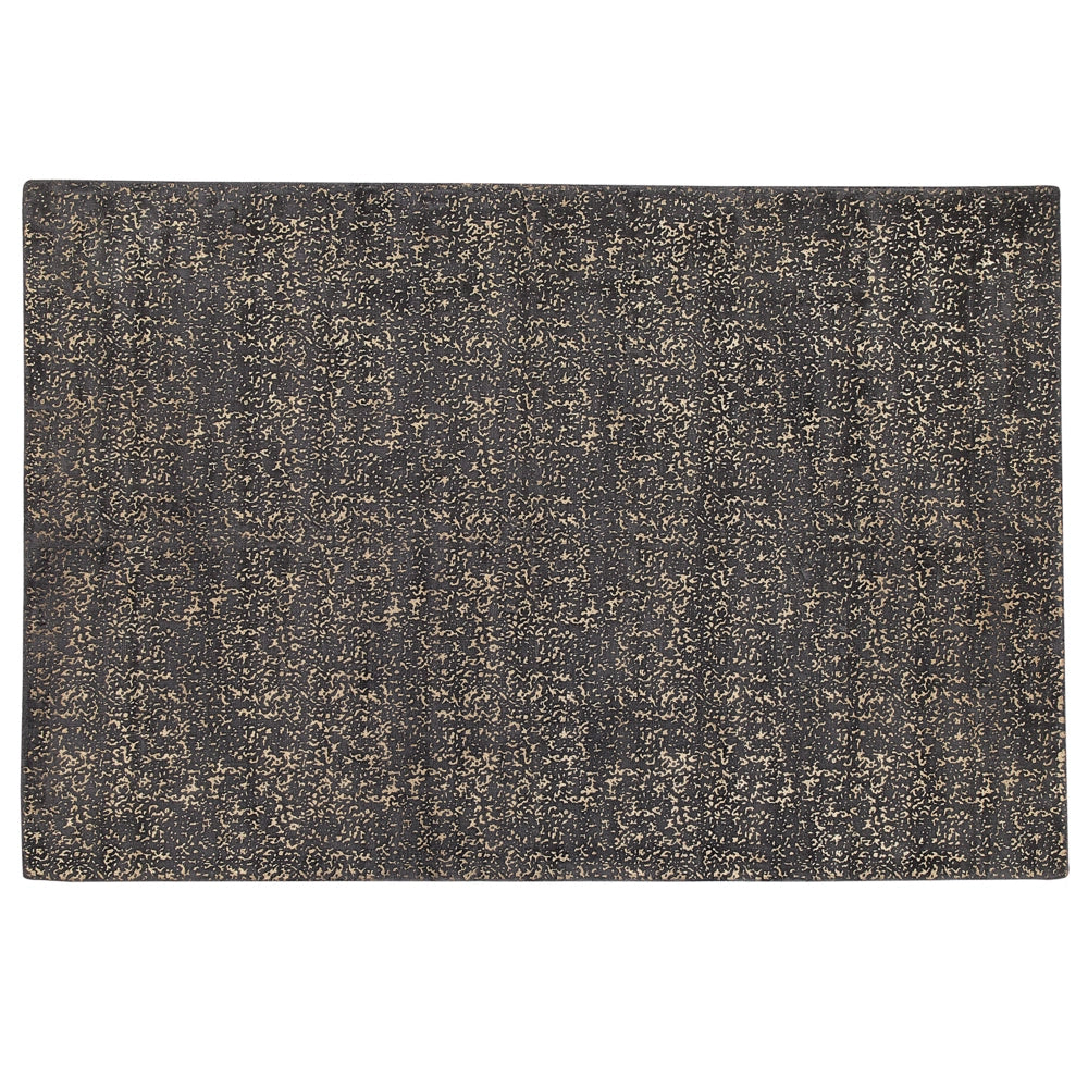Tappeto da salotto Tappeto da soggiorno in viscosa grigio e dorato 160 x 230 cm