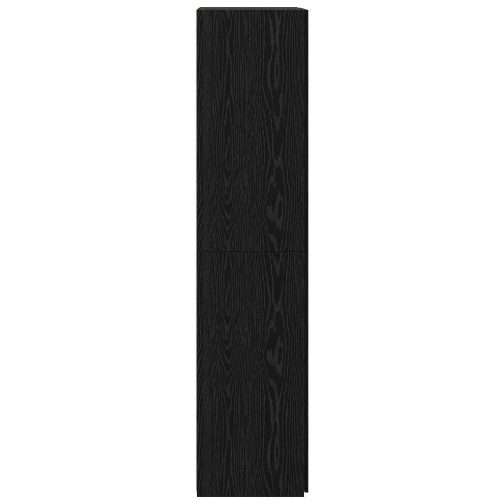 Credenza 2 pcs Rovere Nero 80 x 42 x 185 cm