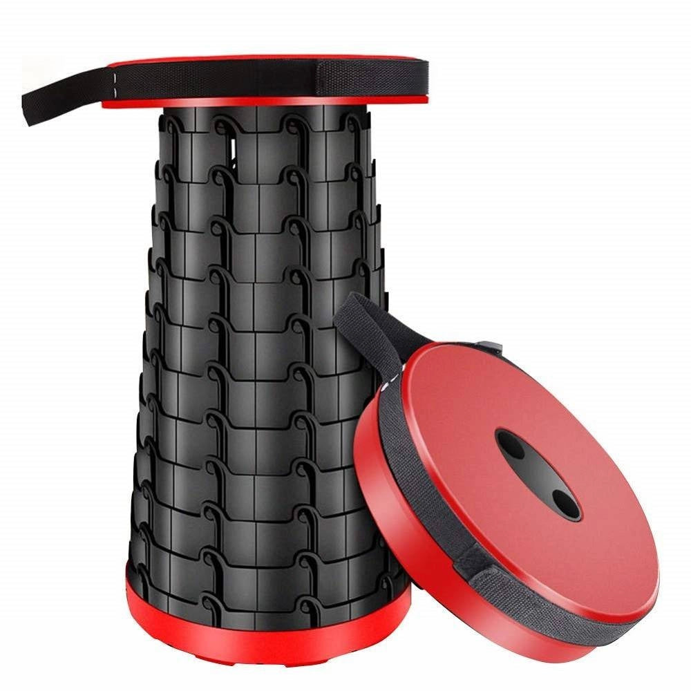 Trade Shop - Sgabello Telescopico Pieghevole Sedia Da Pesca Portatile Compatta Sgabello -