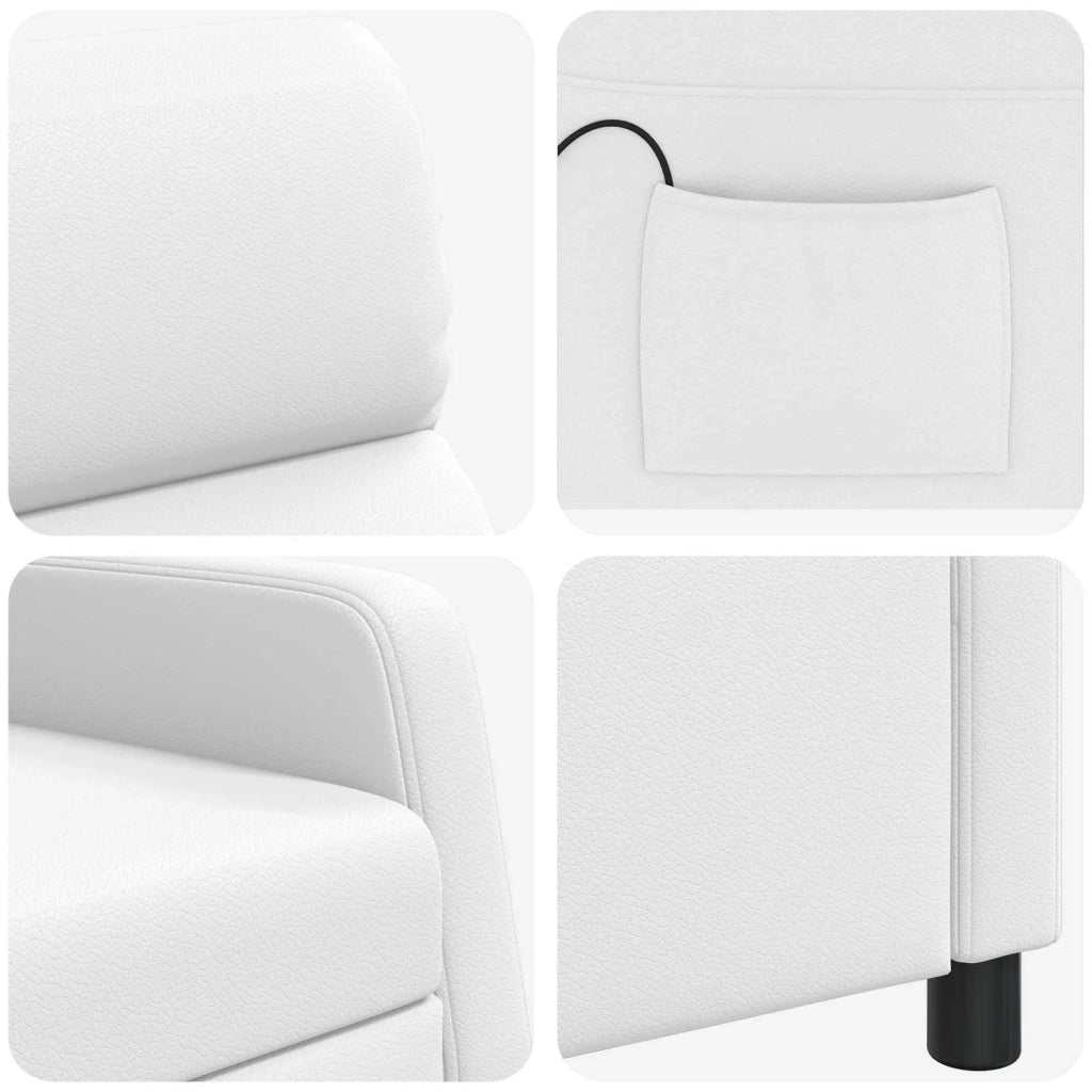 Divano Sedia-Poltrona Massaggiante Bianco Similpelle 834919