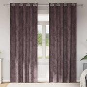 Tende in Velluto con tende 2 pcs Marrone 260 x 140 cm Velluto 4107662