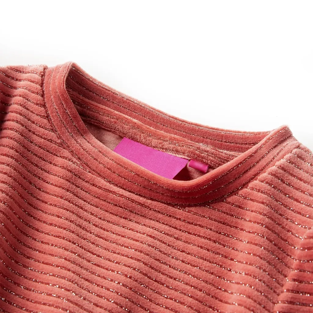 Abito da Bambina a Maniche Lunghe Rosa Medio 128 CFW4219299