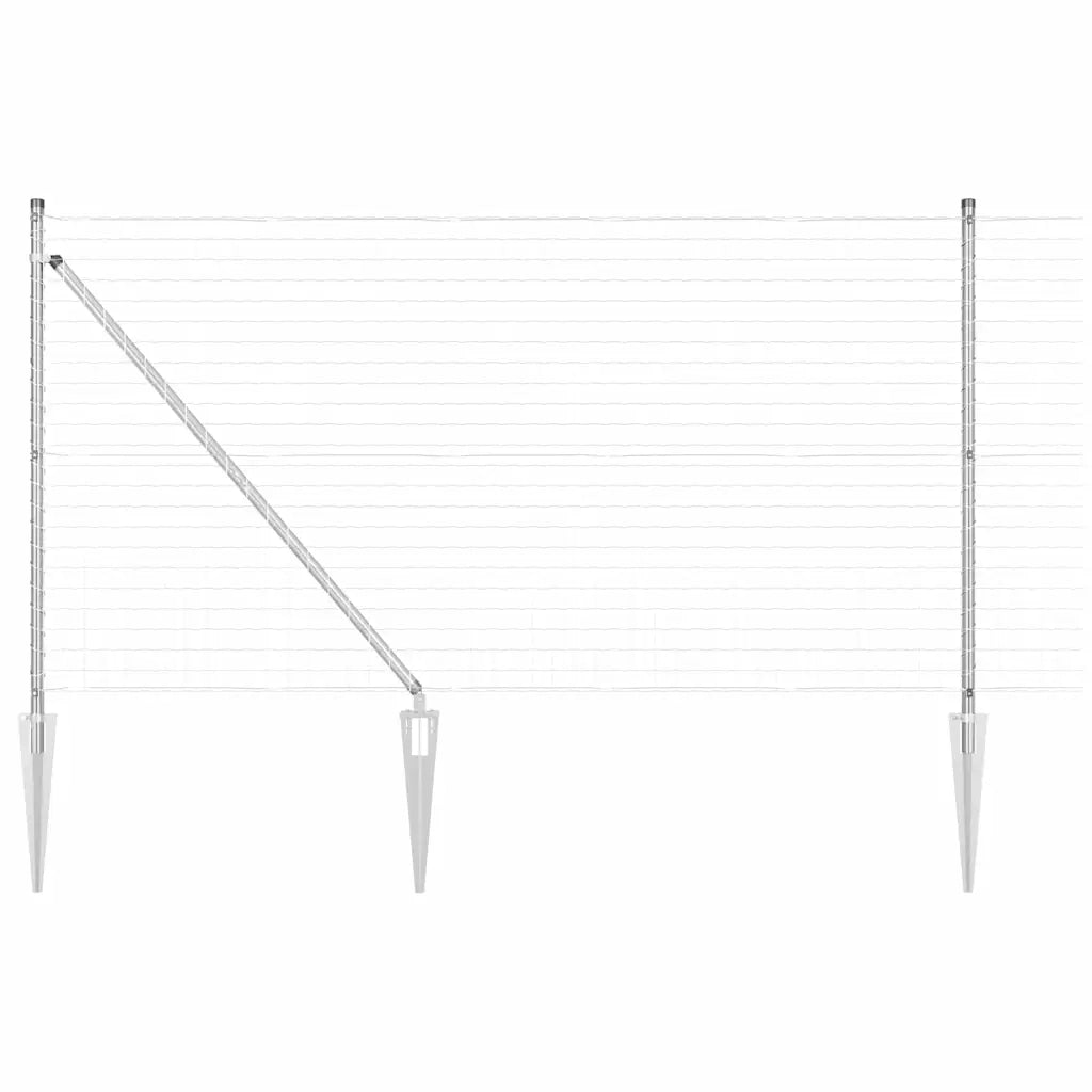 Recinzione con Posto Argento 1 x 10 m Acciaio