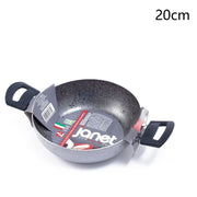 Trade Shop - Padella Alta Tegame Rivestimento Antiaderente 7 Strati Con 2 Manici ø 16-20-24-28-32 Cm -    -20 Cm   -