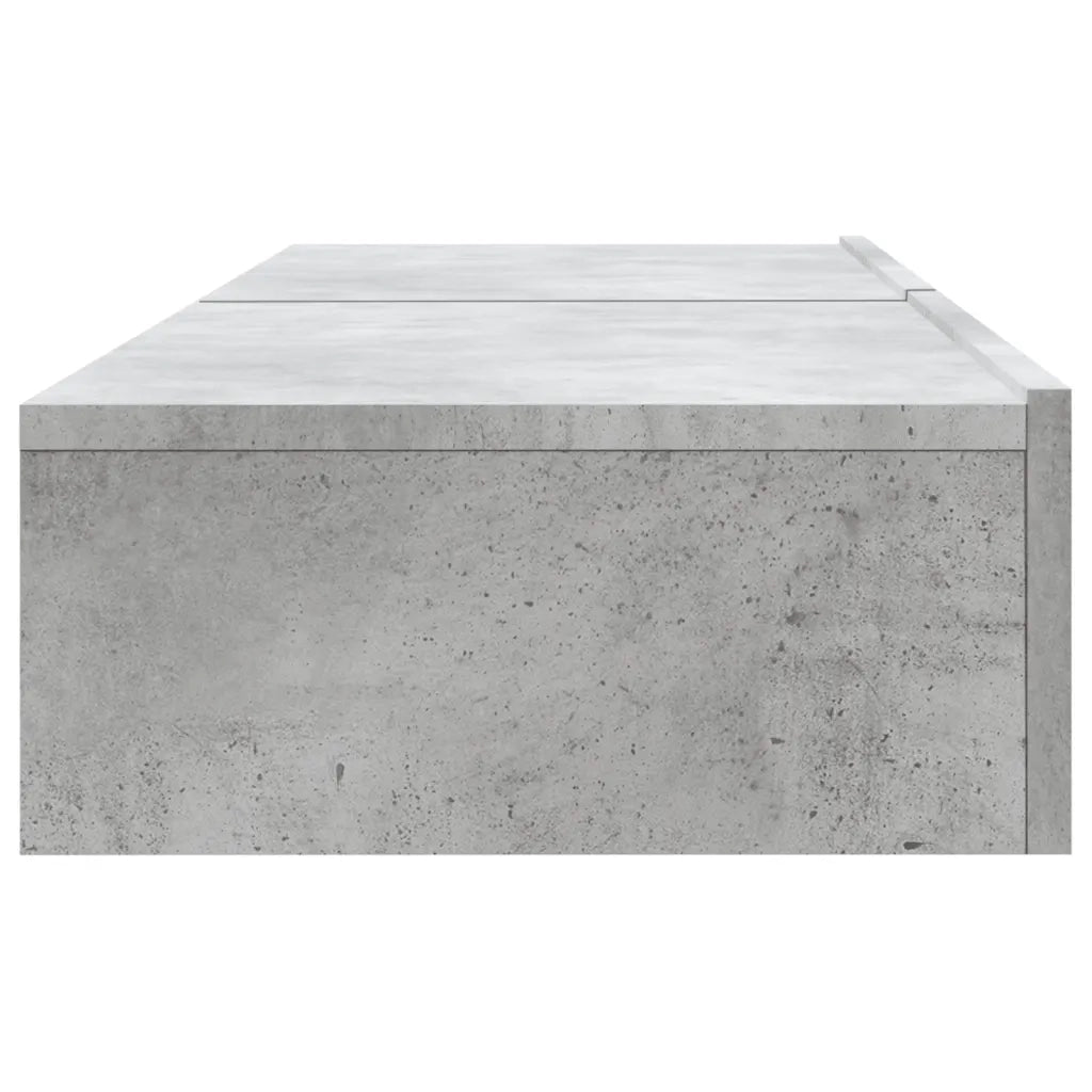 Mobili Porta TV con Luci LED 2 pz Grigio Cemento 60x35x15,5 cm 842893