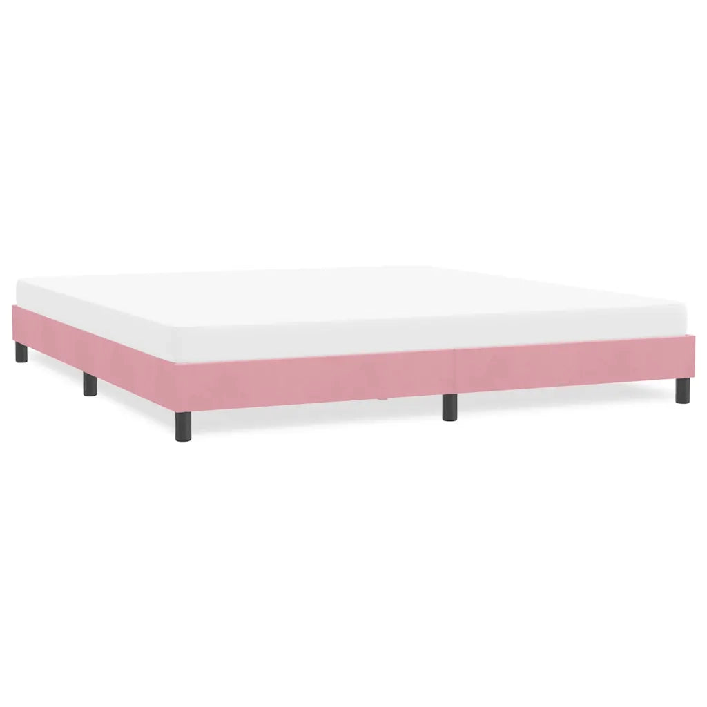 vidaXL Giroletto senza Materasso Rosa 180x210 cm Velluto
