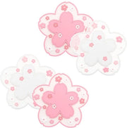 Sakura 4 pezzi PVC sottopiedi, sottopiedi da tavolo, antiscivolo, termoresistenti sottopiedi Sakura, 11,5 cm sottopiedi Sakura per tavoli salotto, ristoranti, alberghi, uffici, case e caffè (2 rosso + 2 bianco)