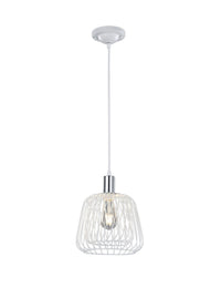 Lampada a Sospensione da Interno  E27 in Metallo Bianco