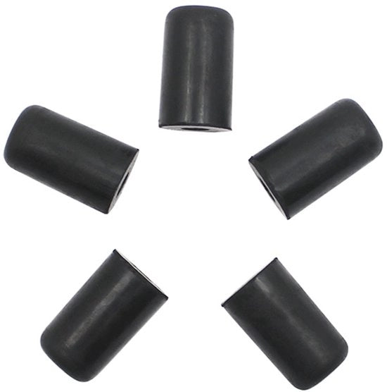 Set di 5 Protectori per Estremità di Coda - Antiscivolo - Nero - Piccolo - Resistente allo Shock - per Violoncello