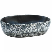 Lavabo da Appoggio Nero e Blu Ovale 47x33x13 cm Ceramica CFW8016953