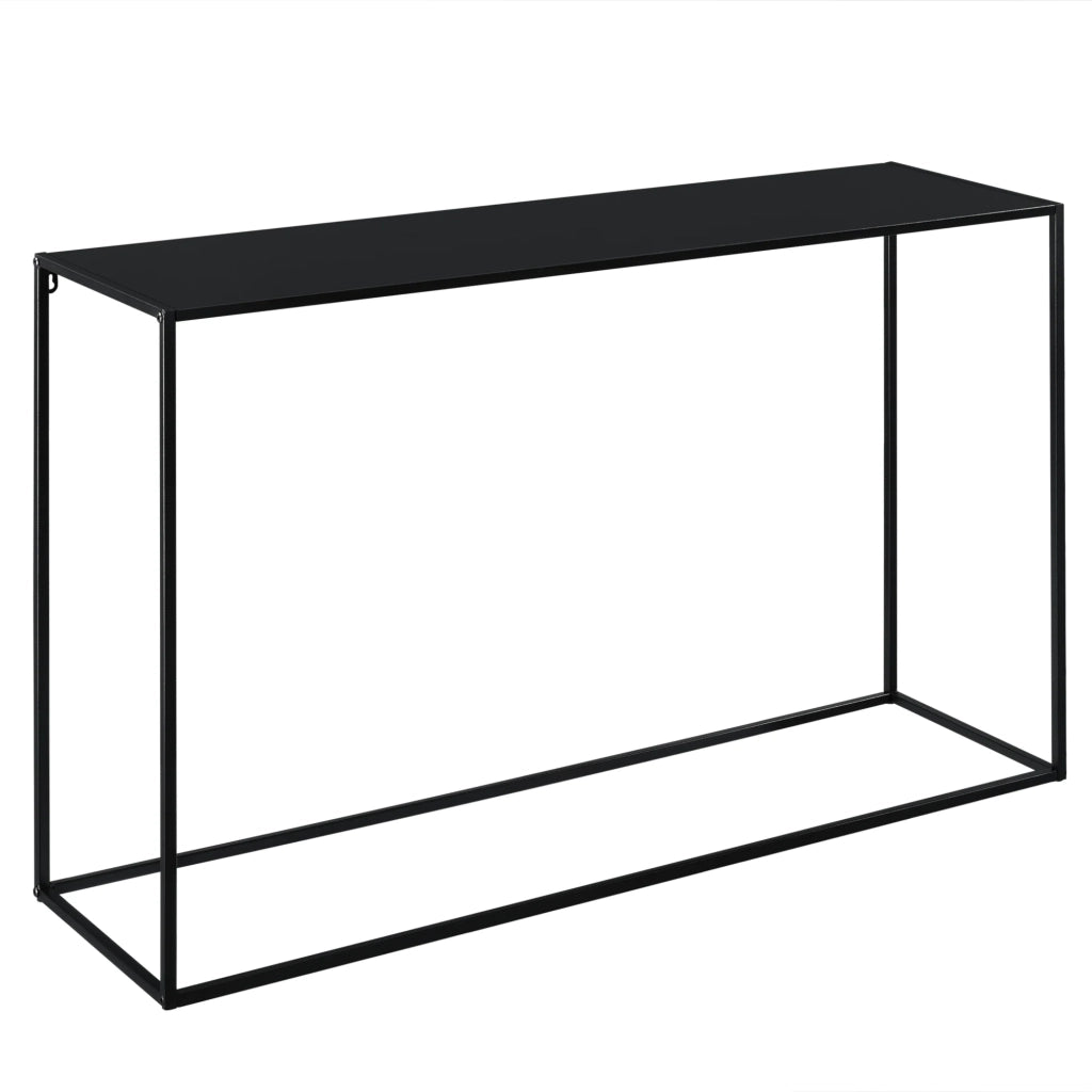 Tavolo consolle in metallo 74 x 115 x 32 cm nero opaco 03_0008564