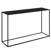 Tavolo consolle in metallo 74 x 115 x 32 cm nero opaco 03_0008564