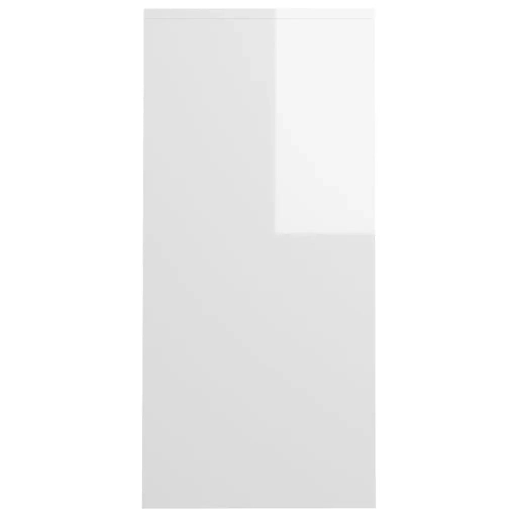 Scrivania Portatile Bianco Lucido 102,5x35x75 cm Multistrato 808347