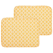 Set di 2 cuscini per sedili da esterno giallo con motivo geometrico legato con corde resistenti ai raggi UV