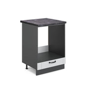 Mobile per forno da incasso Fame-Line Bianco rustico/Antracite 60 cm, PL Antracite Vicco