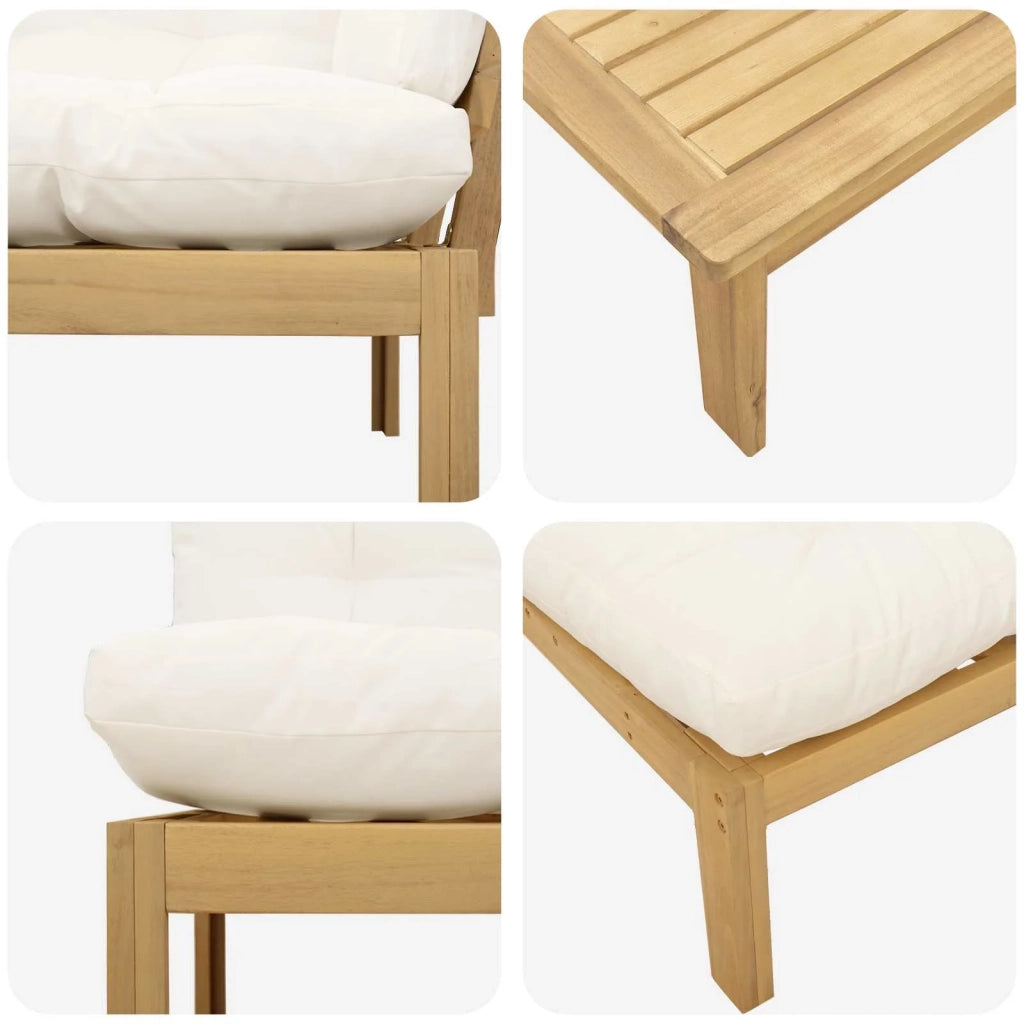 2 Pezzo Legno di acacia Marrone Chiaro 3418154