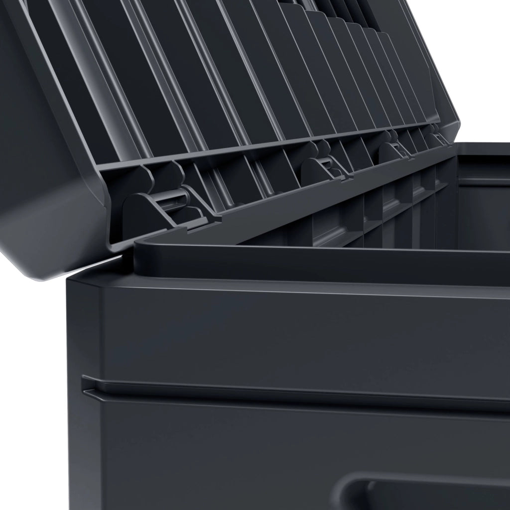 Hamme, Baule Resistente ai Raggi uv Impermeabile Capacità 350 l Made in Italy, 52x118.5x56.8h cm Grigio Antracite