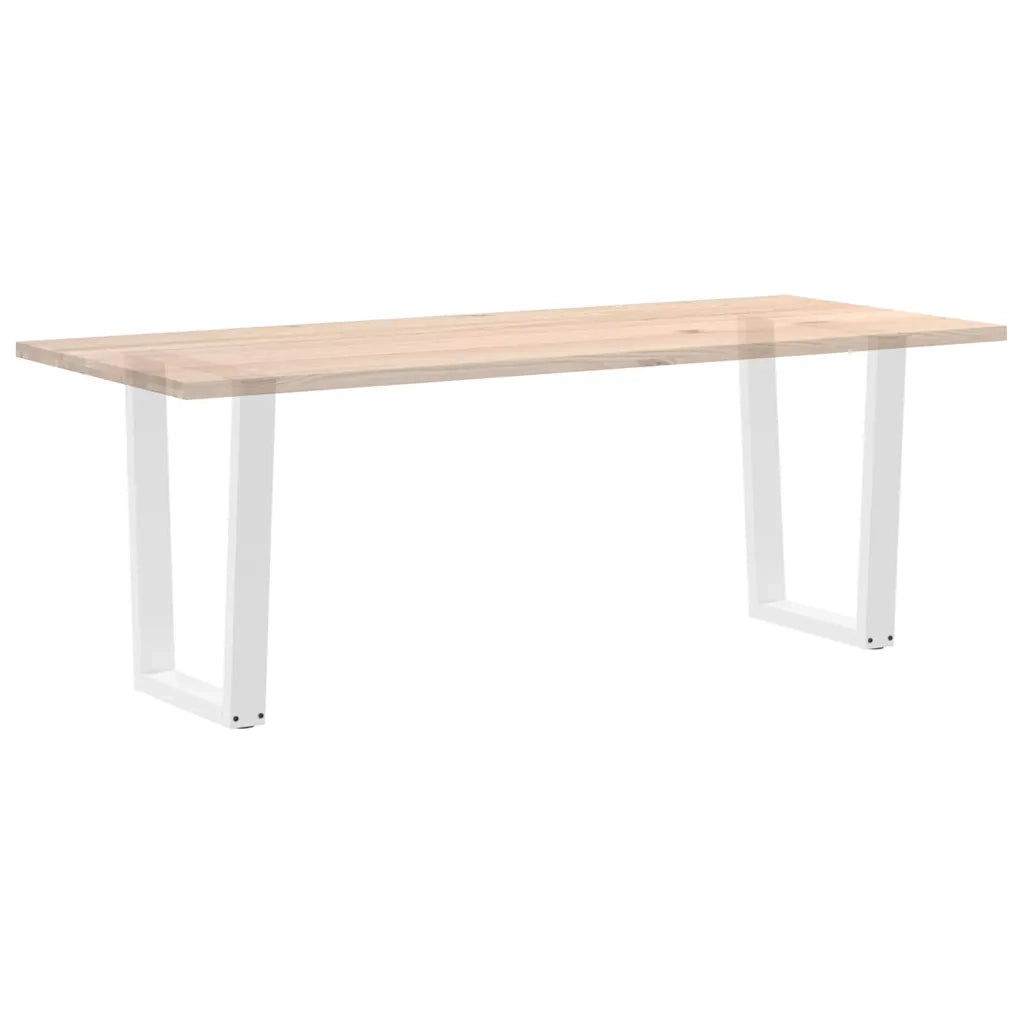 Gambe per tavolo da pranzo a forma di V 2 pz bianche 60x(72-73,3) cm in acciaio 4012641