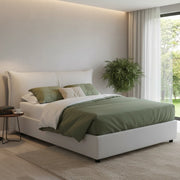 Letto Matrimoniale Abarat, Letto Matrimoniale Sfoderabile Made in Italy, Bianco