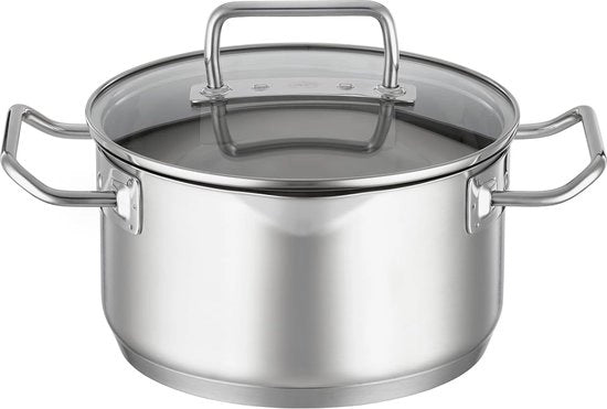 Stufa universale di alta qualità - ideale per saltare e bollire - 1 pezzo - acciaio inossidabile - 3,4 l