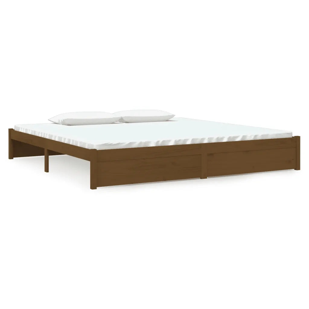 Giroletto senza Materaso Ambra in Legno Massello 200x200 cm 814972