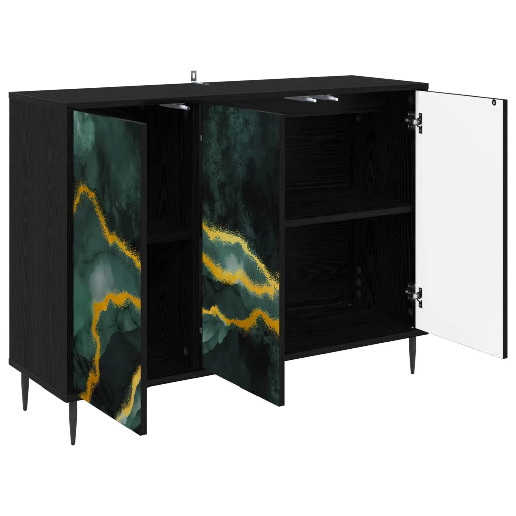Credenza WIJHE Rovere Nero 102 x 33 x 76 cm 8006974