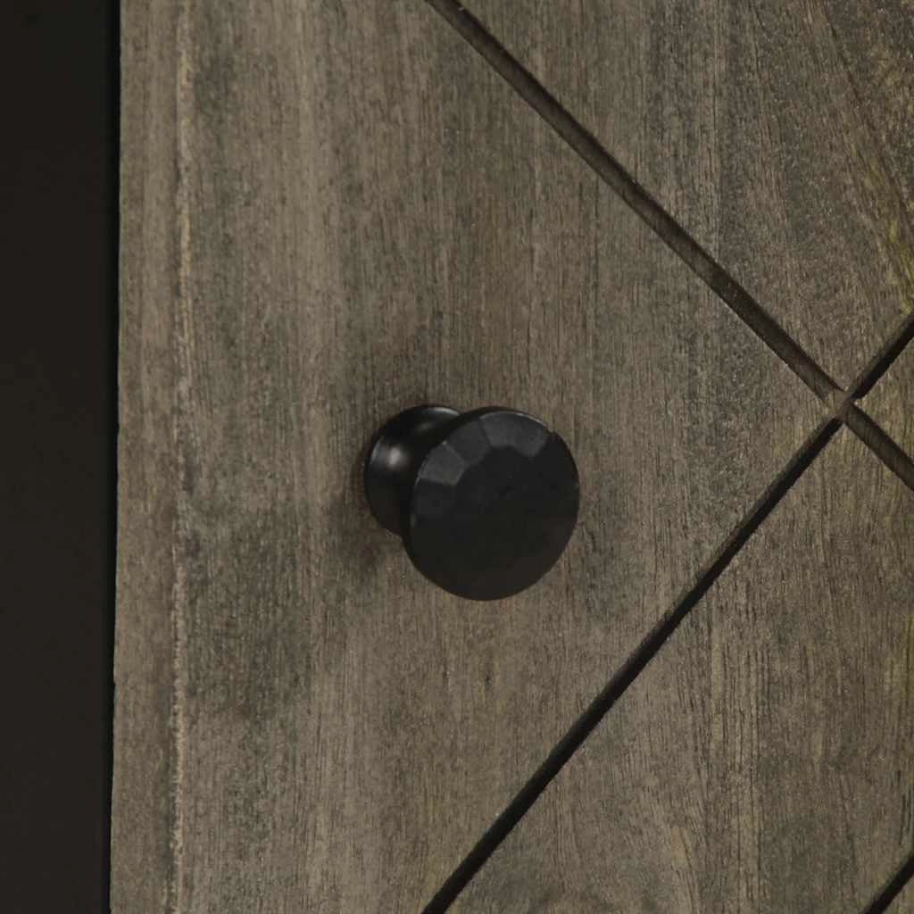 Mobiletto portaoggetti da bagno a parete nero 38 x 33 x 48 cm in legno massello di mango 02_0057733