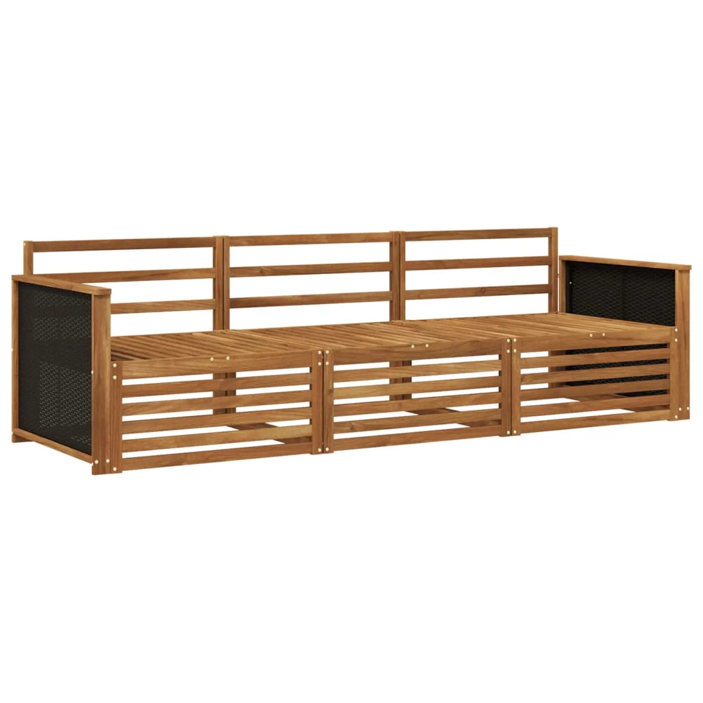 Set di divani da esterno 3 pcs Naturale