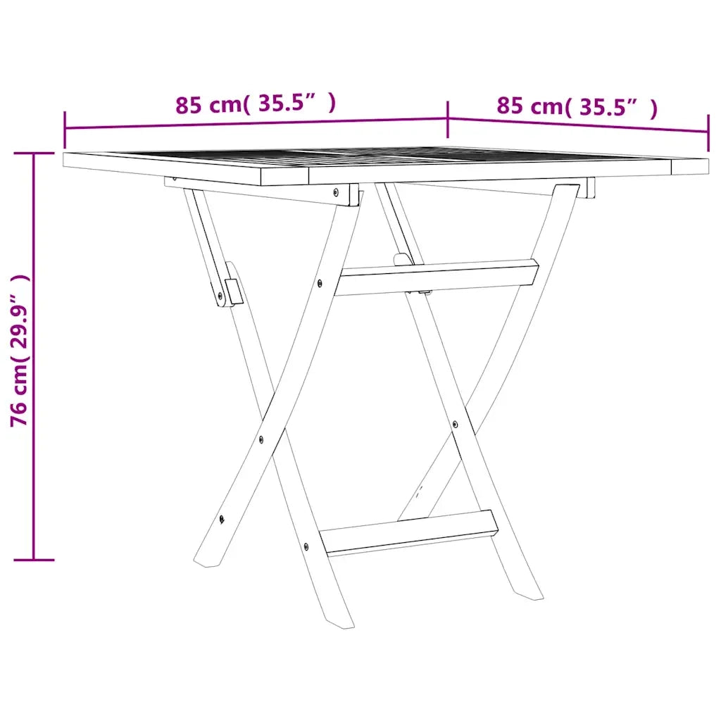 Set da Pranzo per Giardino 5 pz in Legno Massello di Teak 3155034