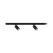 Sistema Binario Rail Metallo Nero Opaco 2 Luci Gu10