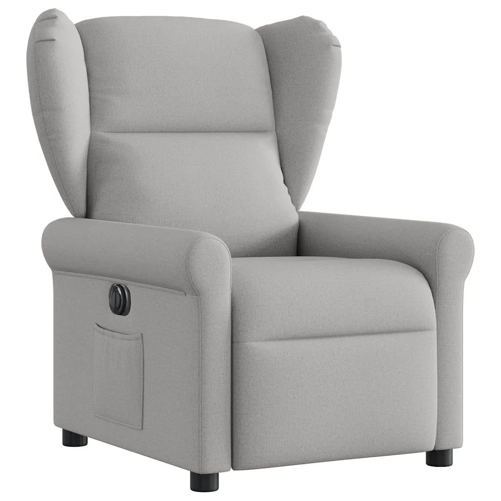 Poltrona Elettrica Reclinabile Grigio Nuvola in Tessuto 3303363