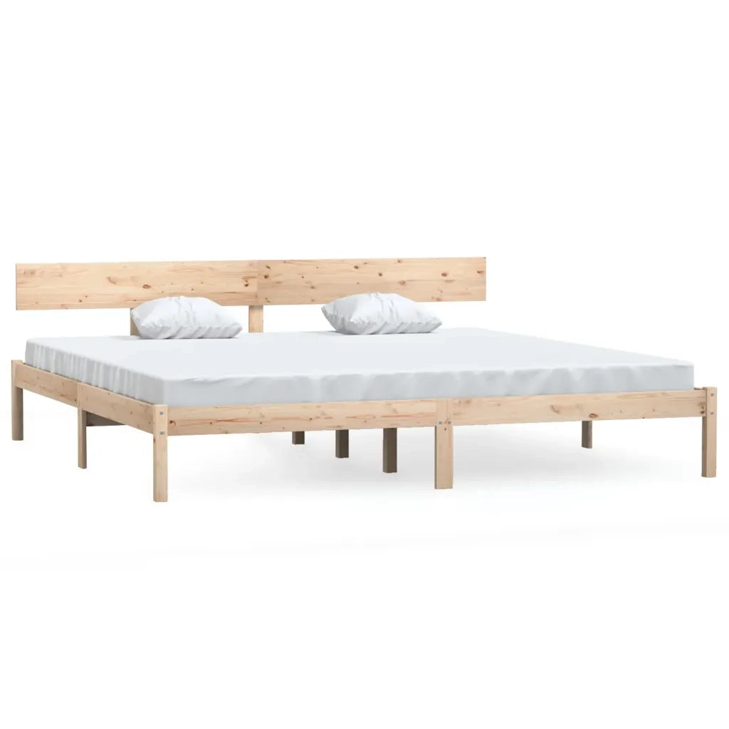 Letto matrimoniale | Letto per adulti | Giroletto in Legno Massello 180x200 cm Super King