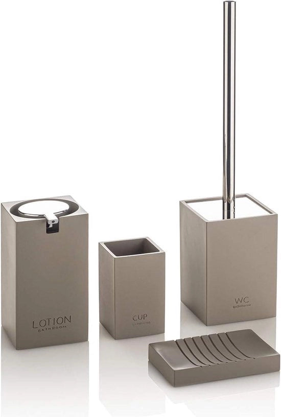 Sostituto di spazzolino per il water - colore taupe - design elegante
