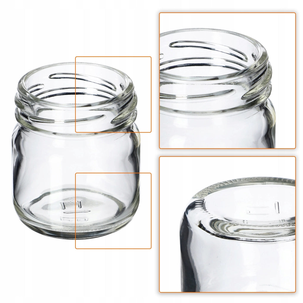 KADAX 10 pezzi Barattoli da 40 ml per miele, conserve, marmellata, tappi e coperchi Fi 43