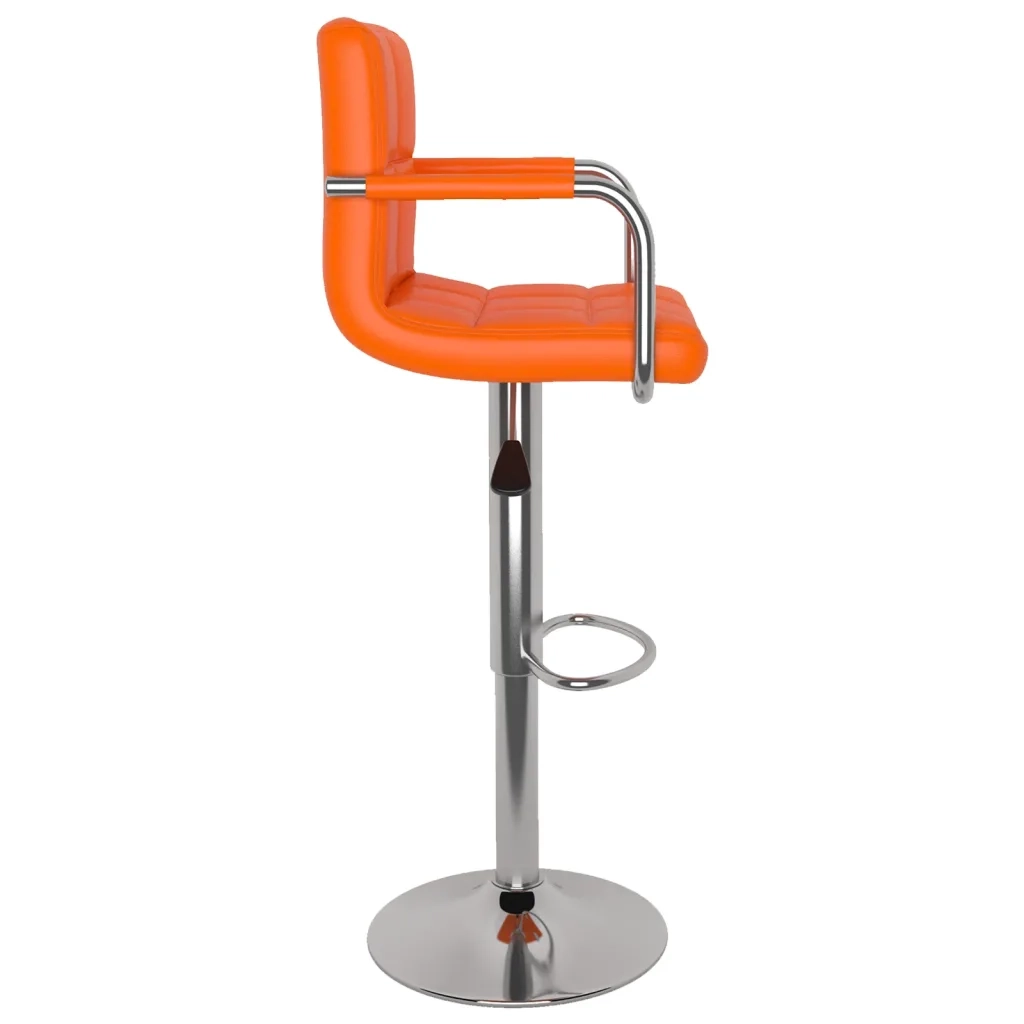 Sgabelli da Bar 2 pz Arancioni in Similpelle 334600