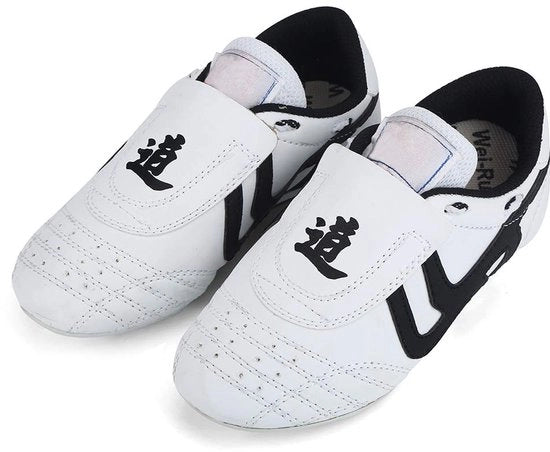 Scarpe di Taekwondo Leggere - Scarpe da Combattimento - Suola Antiscivolo - Materiale Respirante - Adatte per Bambini/Adolescenti - Materiale PU - Scarpe da Arti Marziali