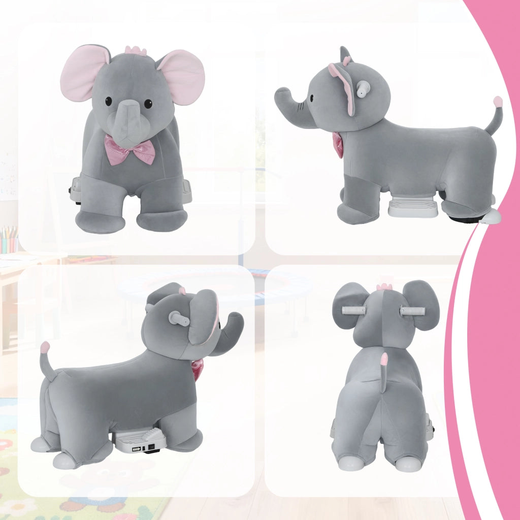 Elefante Giocattolo con Musica e Luci ¨C zephmum ¨C Grigio 6V