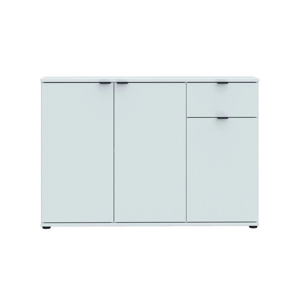 Mobile multiuso Segno 3 ante e 1 cassetto 120 cm grigio chiaro